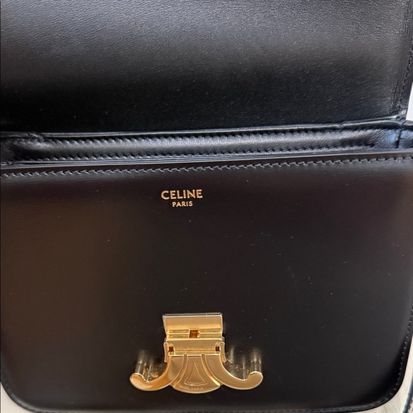 Celine Black Crossbody Bag with Gold Accent - Picture 8 of 10